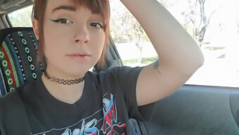 Teen'S Public Masturbation With Car And Dildo